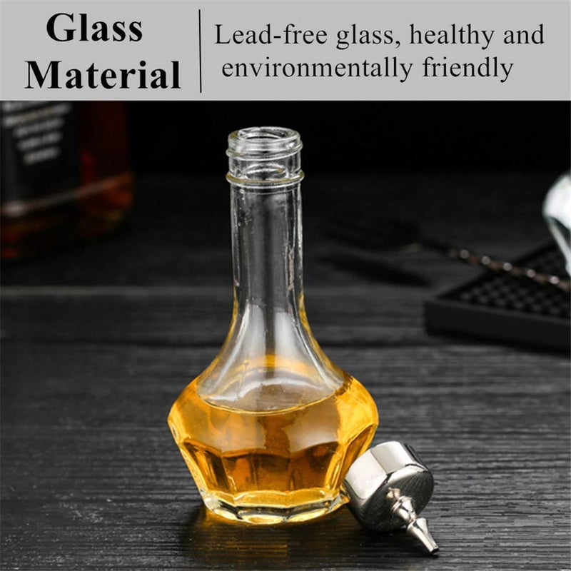 LINALL Bitters Bottle - 50ml Glass Dash Bottle with Stainless Steel Dasher Top, Professional Bar Tool for Making Cocktails (Sliver) - Image 3